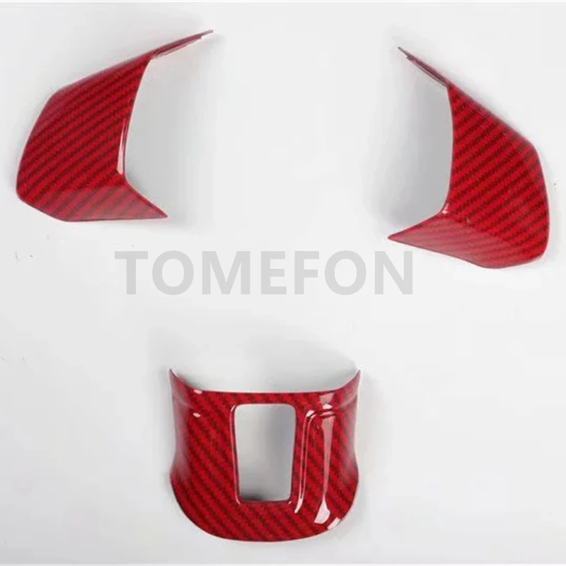 red TOMEFON для Volkswagen Golf 6 MK6 2010 2011 2012 Автомобильный руль декоративная рамка наклейка Накладка аксессуары для интерьера ABS - Название цвета: red