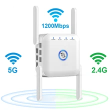 5G Wifi Repeater Wifi Amplifier 2.4G Wi-Fi Signal Booster Router 1200Mbps Long Range Wireless Extender Wi Fi Internet Booster