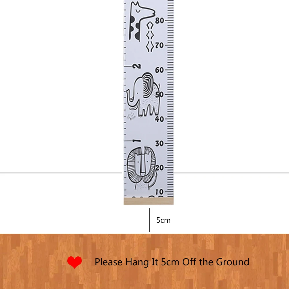 78,7x8,3 дюйма детские Ростомер, холщовые Мультяшные узоры, рост ребенка, вручая Съемная линейка стены для детей, измерение роста