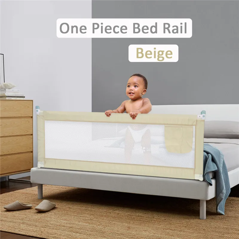Beige 150x80cm Ограждение детской кроватки Домашний детский манеж безопасности ворота продукты Уход за ребенком барьер для кроватки рельсы ограждение безопасности ребенка безопасный - Цвет: Beige 150x80cm