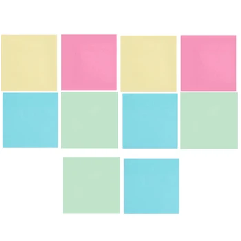 

FangNymph 10PCS Square Easy Post 3x3 Adhesive on Shorter Side Sticky Notes for Office/School/Business/Family