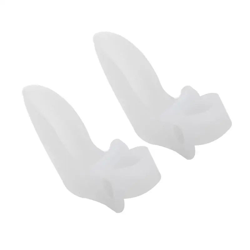 1 Pair Silicone Gel Foot Fingers Two Hole Toe Separator Silicone Toe Separator Corrector Thumb Feet Care Adjuster hallux TSLM1