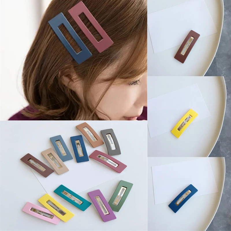 Cute Glitter Hairpins Snap Hair Clip for Girls Hair Pins Unique Women's Gift BB Hair Clip Candy Color Hair Accessories Dropship