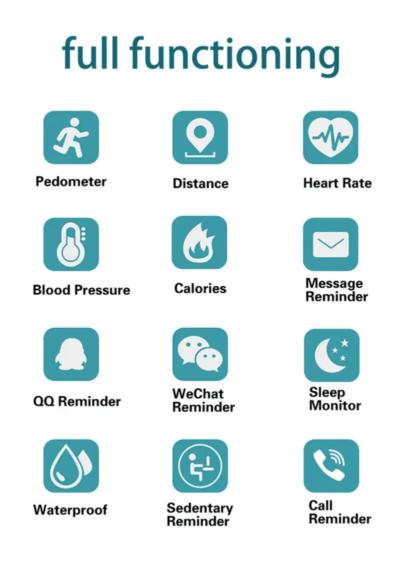 M6 Sport Pedometer Fitness Tracker Smart Watch Heart Rate Blood Pressure Monitor Bluetooth Bracelets Men Women Kids Smart Band 6