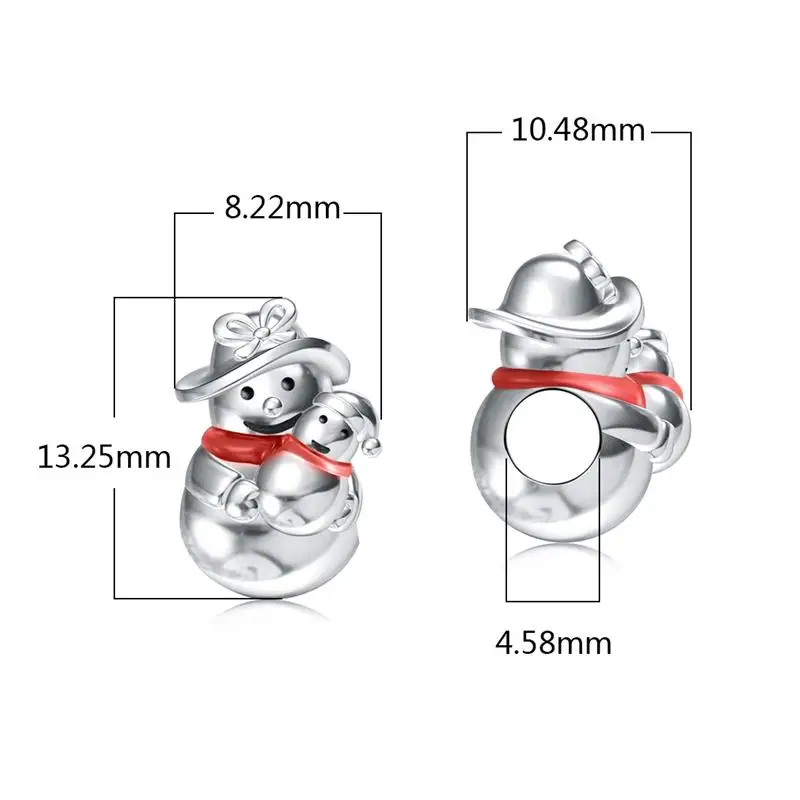 Style 13 Jiayiqi 925 пробы серебряные рождественские амулеты для изготовления ювелирных изделий Санта Рождественская елка обувь олень Снеговик амулеты DIY браслет бусины - Цвет: Style 13