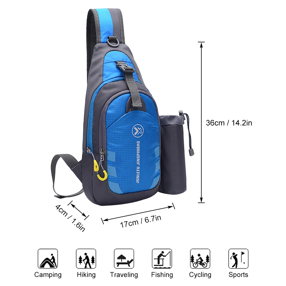 

Unisex Nylon Chest Back Pack Crossbody Shoulder Bag Men Women Diagonal Package Rucksacks