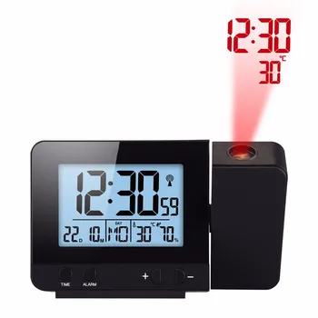 

Quality Led Digital Projection Alarm Clock Temperature Time Date Display Projector Calendar Usb Charger Table Led Clock #BL4