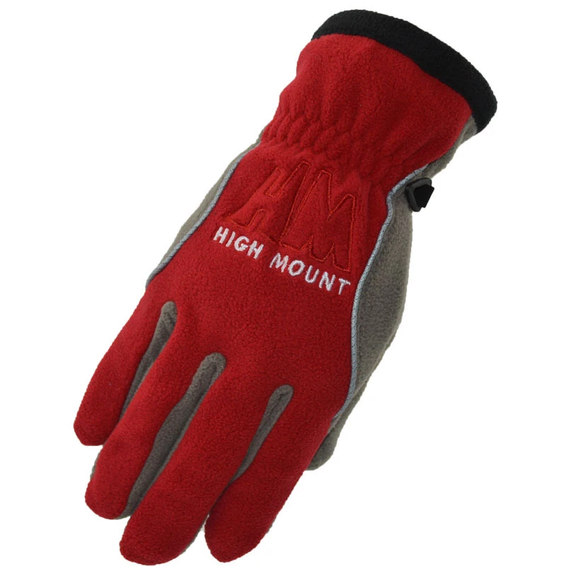 Лыжные перчатки унисекс, мужские перчатки для сноуборда, снегохода, езды на мотоцикле, катания на лыжах, зимние женские флисовые теплые спортивные лыжные перчатки для взрослых - Цвет: Red Gray