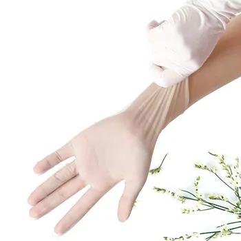 

500Pcs Disposable Latex Gloves White Non-Slip Acid and Alkali Laboratory Rubber Latex Gloves
