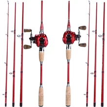 Sougayilang рыболовный комбо 2,1/2,4 м литейные удочки и 9+ 1BB 8: 1 высокоскоростное Передаточное отношение катушки литейные Рыболовные катушки наборы