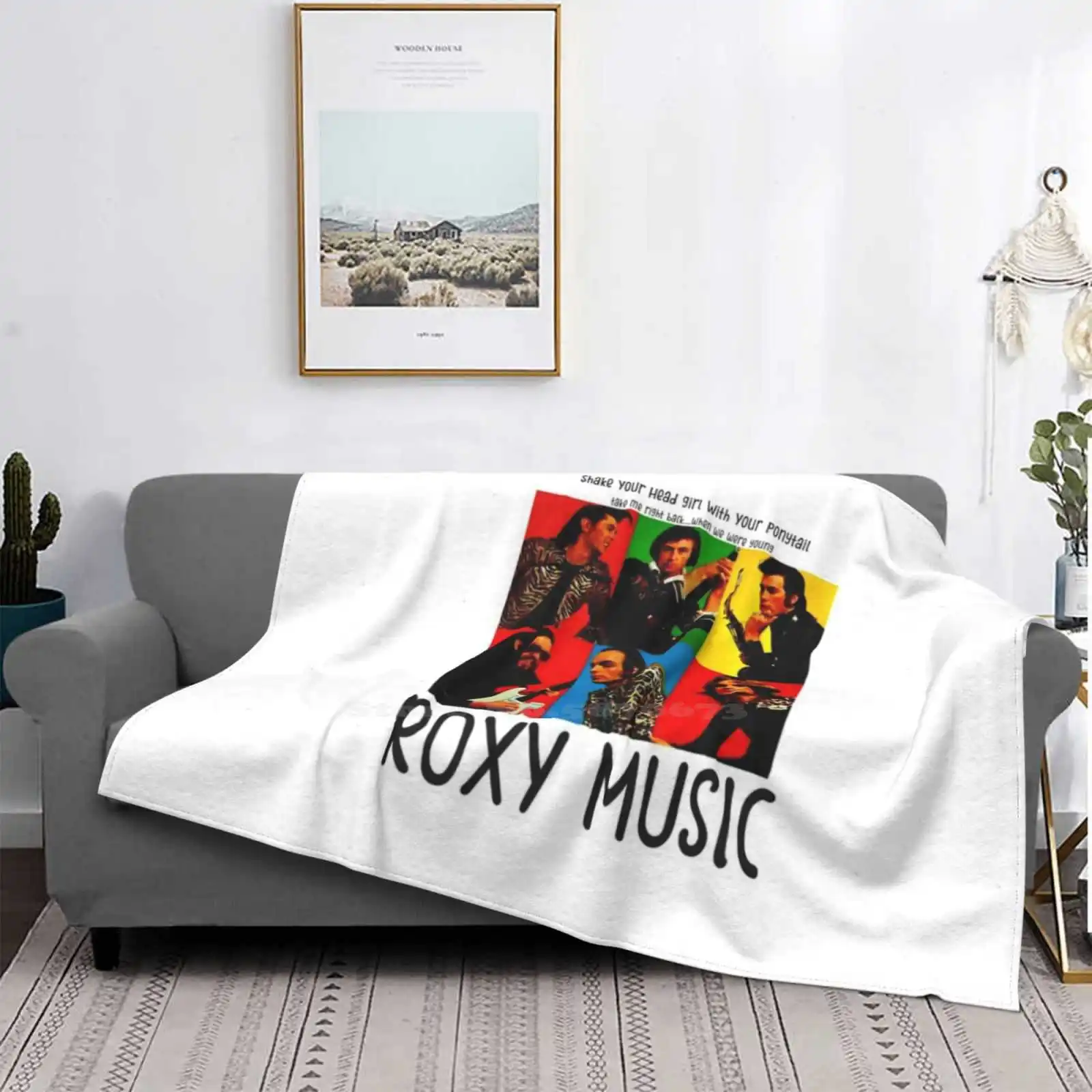 Roxy Musica Per La Casa Divano Letto Campeggio Auto Aereo Viaggio Coperta Portatile Roxy Musica Harley Ferry Musica Eno Brian Ferry Pleasure