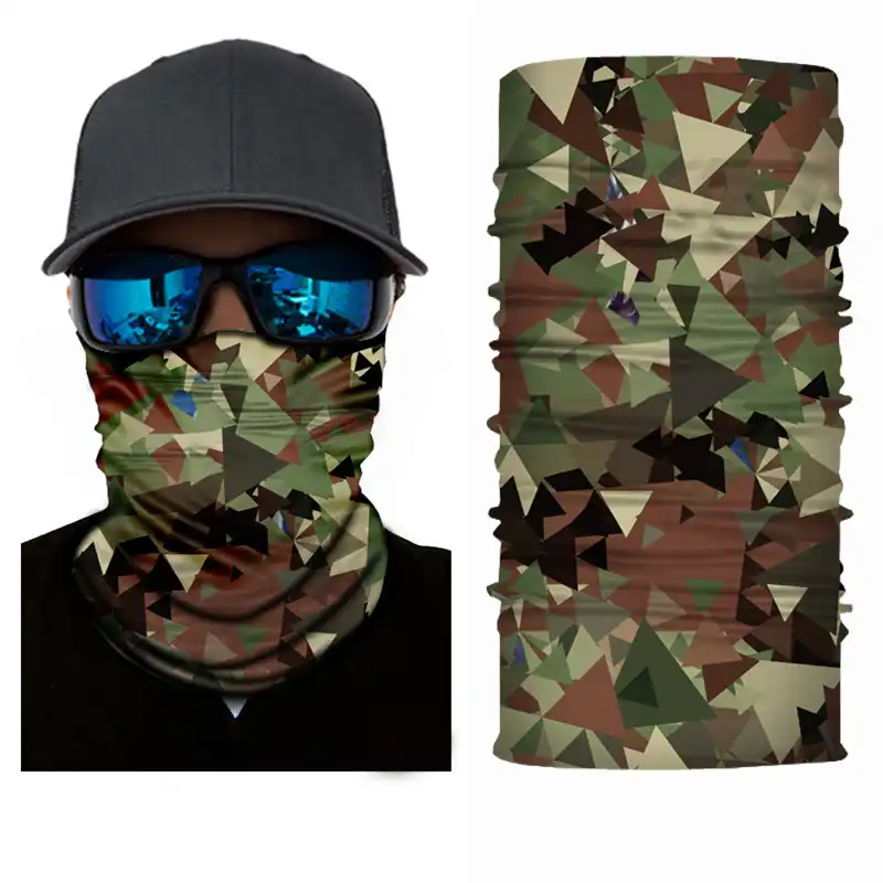 Army Camouflage Fishing Face Mask Bandana Polyester Windproof Winter Head And Neck Warmer Face Mask Fishing Clothes