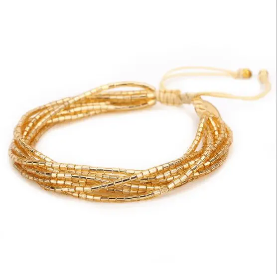1 шт. MIYUKI браслет Турецкий Дурной глаз браслет Хамса Красочные руки Pulsera золото желтый ювелирные изделия браслеты с кисточкой для женщин Новинка