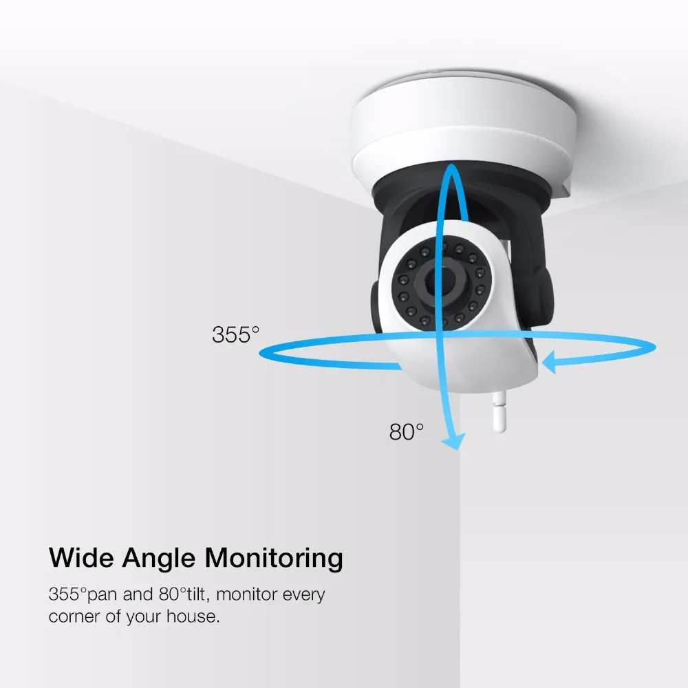 Беспроводная Wi-Fi камера безопасности 1080p HD Pan Tilt IP сеть наблюдения веб-камера День ночного видения детский монитор, приложение CamHi