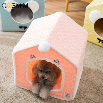 

Cat House Detachable Winter Warm Puppy Kennel Top Quality cama para cachorro cats products for pets House For Dog
