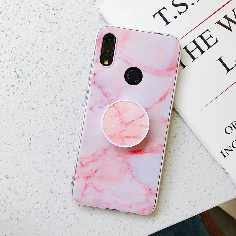 2 Модный Роскошный чехол для Xiaomi mi 9T Pro 8 Lite mi 8 9 матовый мраморный милый с складным держателем для фиксации чехол с подставкой - Цвет: 2