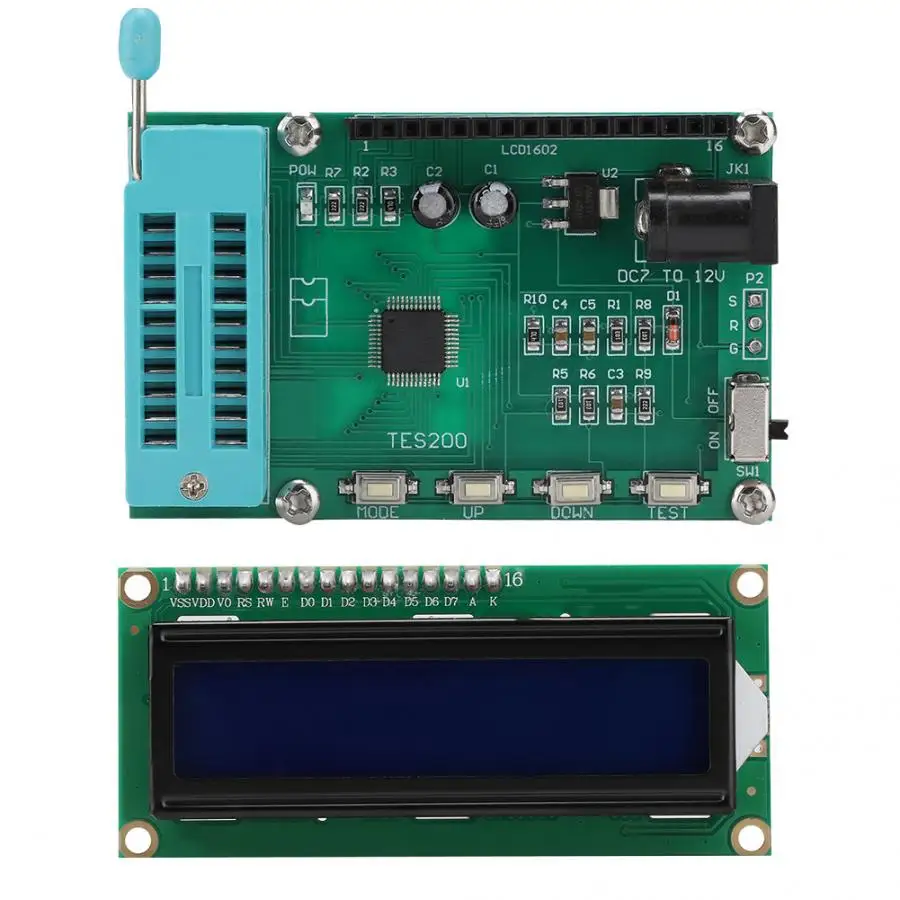 Тестер цифровых микросхем 74 40 45 серии lC Logic Gate тест er цифровой измеритель TES200 цифровой интеграционный тест детекторы окиси углерода