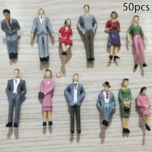 

50Pcs Scale Plastic Models 1:32 People Sitting Standing Figures Plastic Sand Table Model Making Outdoor Landscape Garden Decor