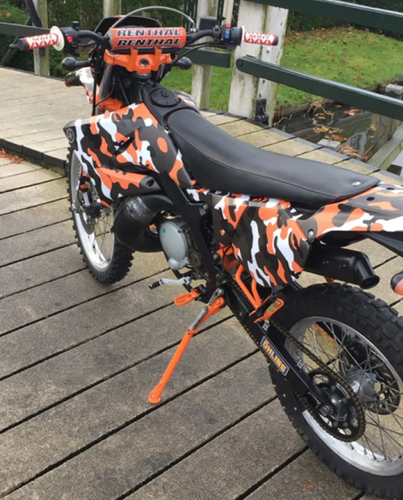 Black Orange Vinyl Wrap Sticker-1