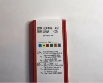 

10PCS CARBIDE INSERT TNMX160408-WF 4325