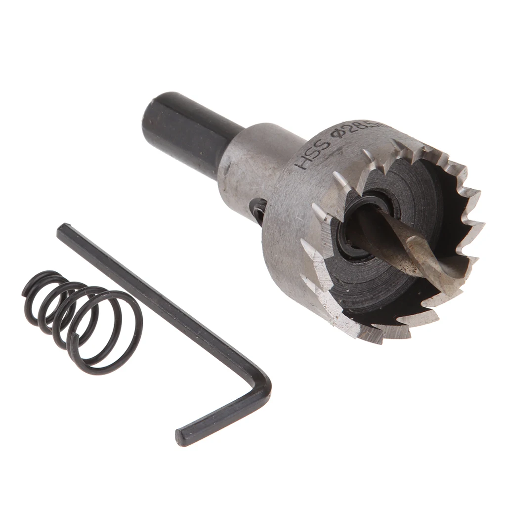 28.5mm Hole Saw Carbide Tip High Speed Steel Drill Bits Kit for Metal Wood
