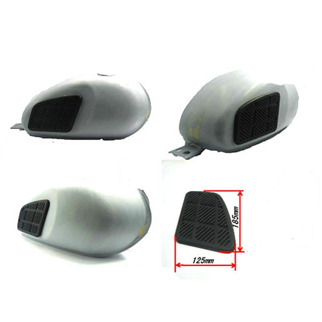 2Pcs Black Rubber Motorbike Fuel Tank Traction Pads Side Gas Knee Grips Stickers | Автомобили и мотоциклы