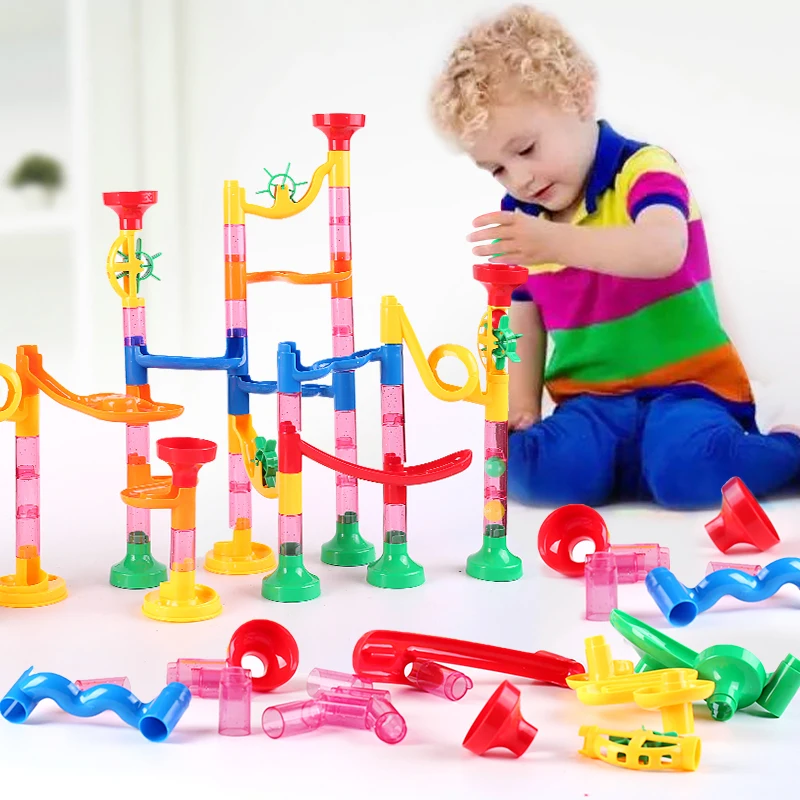 DIY Maze Balls Track Building Blocks Toys For Children Construction Marble Race Run Pipeline Block Educational Toy Game | Игрушки и