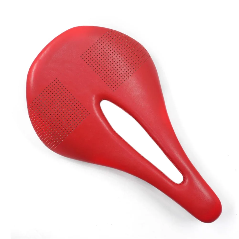 Carbon Fiber Wear-resistant Accessories Road Mountain Bicycle Professional Shock Absorbing Ergonomic Cycling Outdoor Bike Saddle - Цвет: Красный