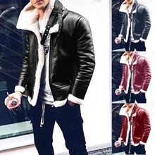 Мужская кожаная куртка; сезон осень-зима; кожаная куртка; мужская куртка; jaqueta de couro masculino; бархатное пальто; мужская верхняя одежда на молнии