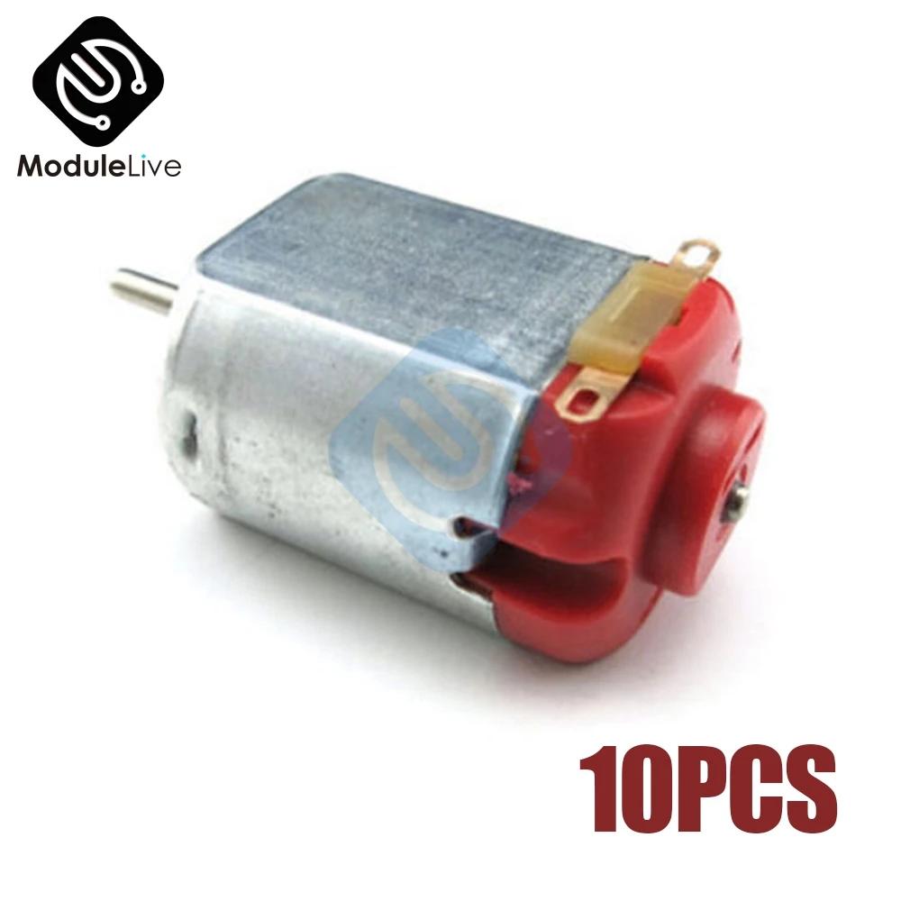 10PCS 130 Motor R130 DC Motor Type 130 Hobby Micro Motors 3-6V DC 0.35-0.4A 8000 RPM