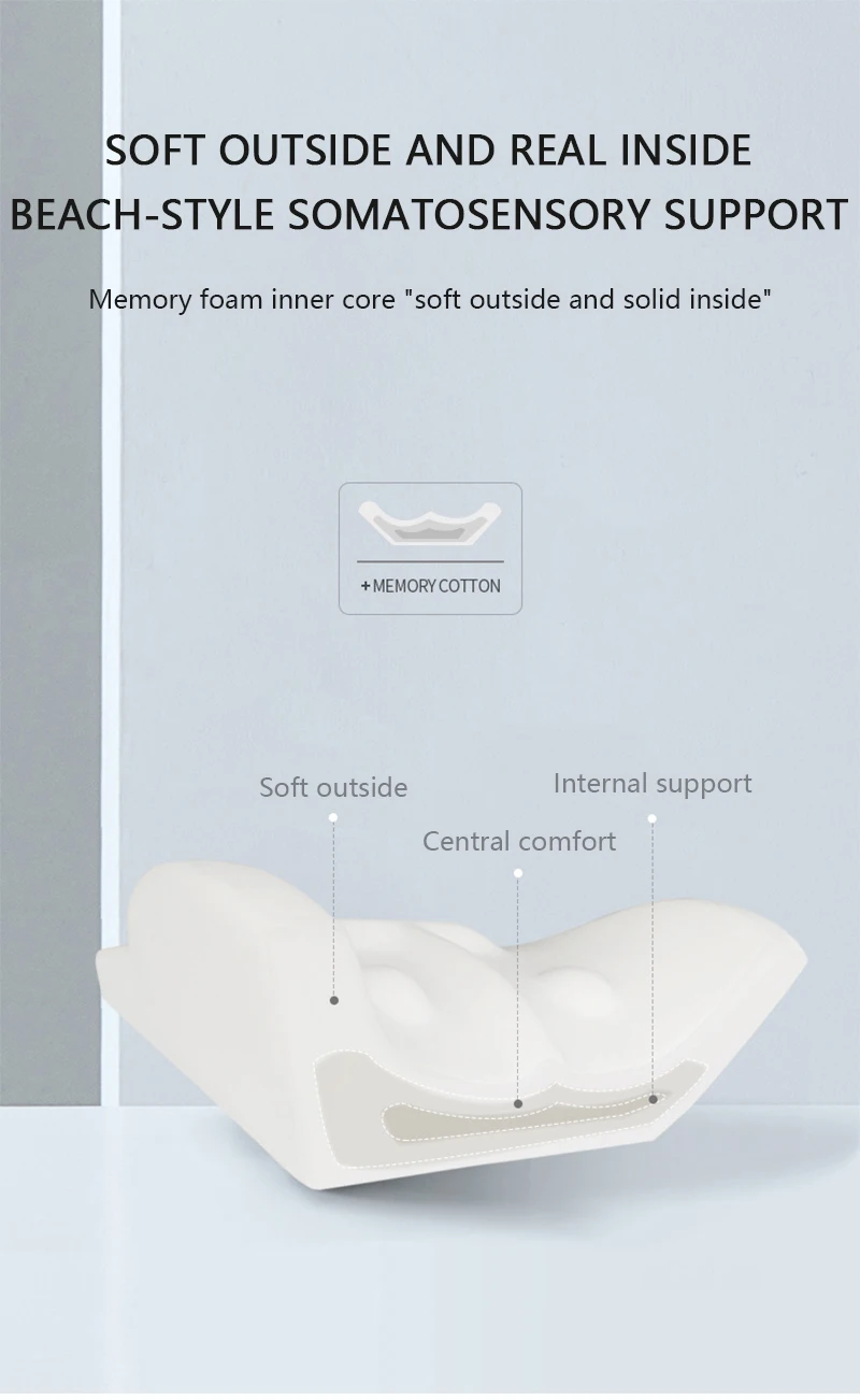 Car Headrest Neck Pillow Support Universal Soft Neck Pillows Cushion Memory Foam Lumbar Pillow Back Support Interior Automotive