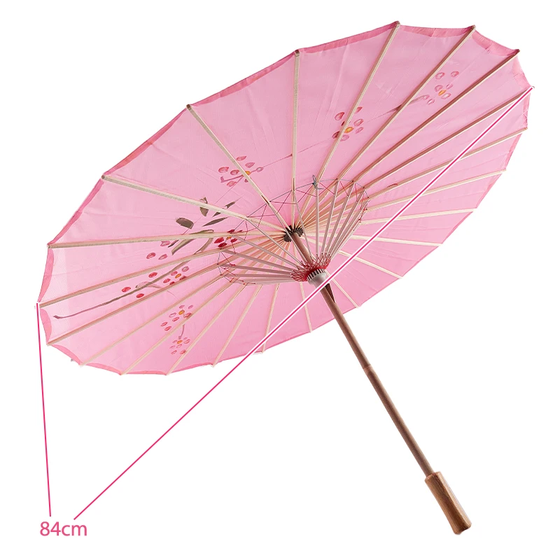 82/84cm Silk Cloth Women Umbrella Japanese Cherry Blossoms Ancient Dance Umbrella Decorative Chinese Style Oil Paper
