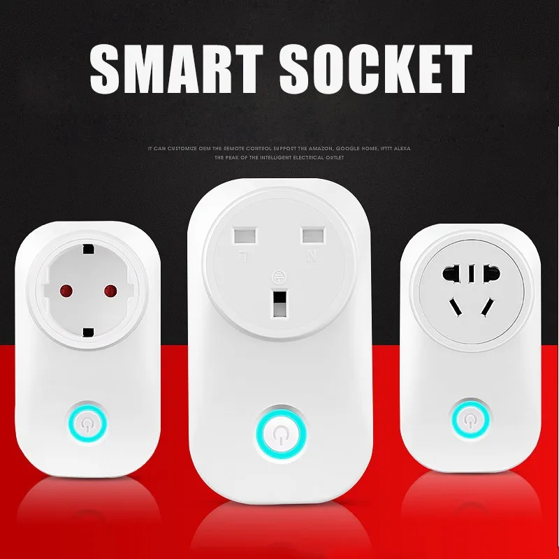 ZUCZUG Smart Plug Wifi Smart Socket 10A 100V-240V Smart Life Timing App US Plug Home Alexa Remote Control Wall  Smart Socket