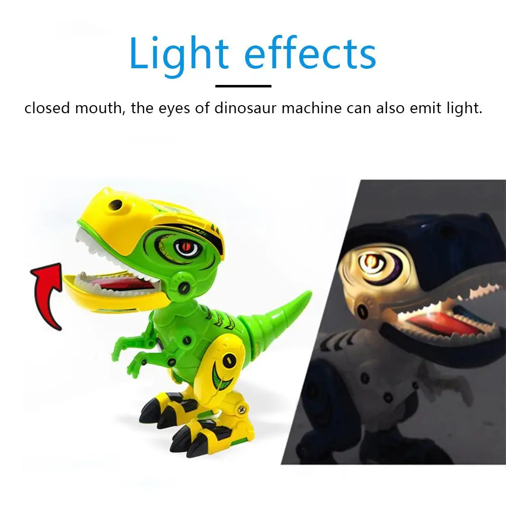 Сплав электронный динозавр глаза светящийся робот Рев Динозавра Jiont вращение интерактивные, образовательные игрушки животных для детей