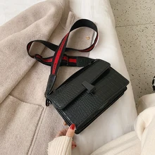 Best Price 2020 Winter New Women's Bags Casual Fashion Shoulder Messenger Bag Stone Pattern PU Women's Bags Wide Shoulder Strap Handbags