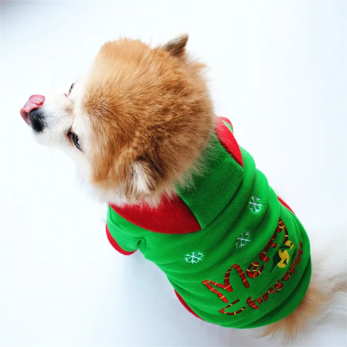 Newly Pet Dog Clothes Hoodie Christmas Style Hooded Costume Thicken Warm For Winter