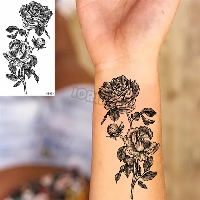 Rose Bush With Thorns Tattoo
