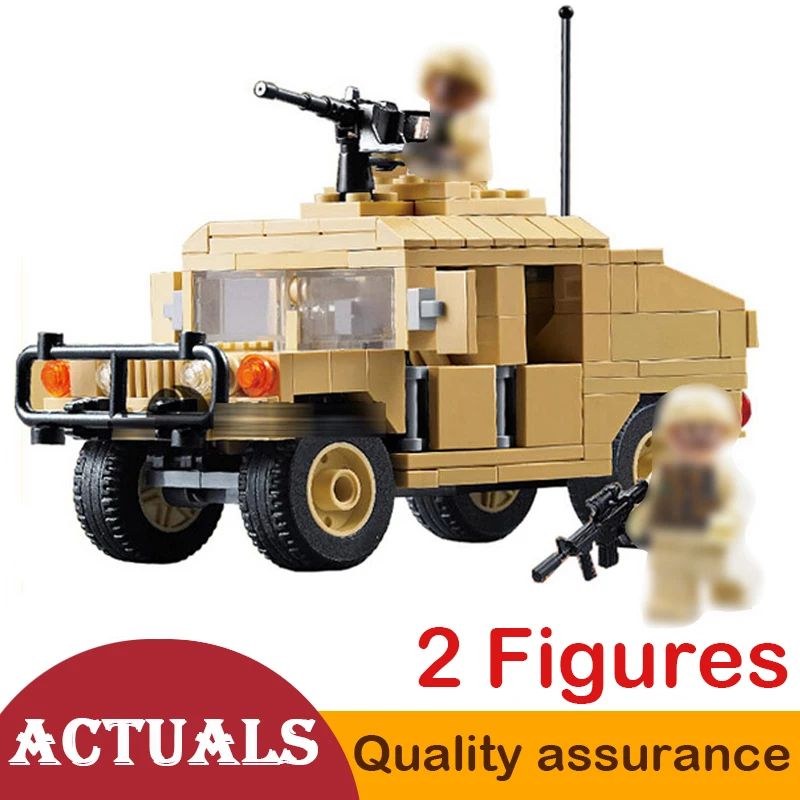 

DECOOL 2111 Modern War M1025 HUMVEE Armament Carrier Vehicle Building Blocks Model Military Car Toy Technic Compatible legoed