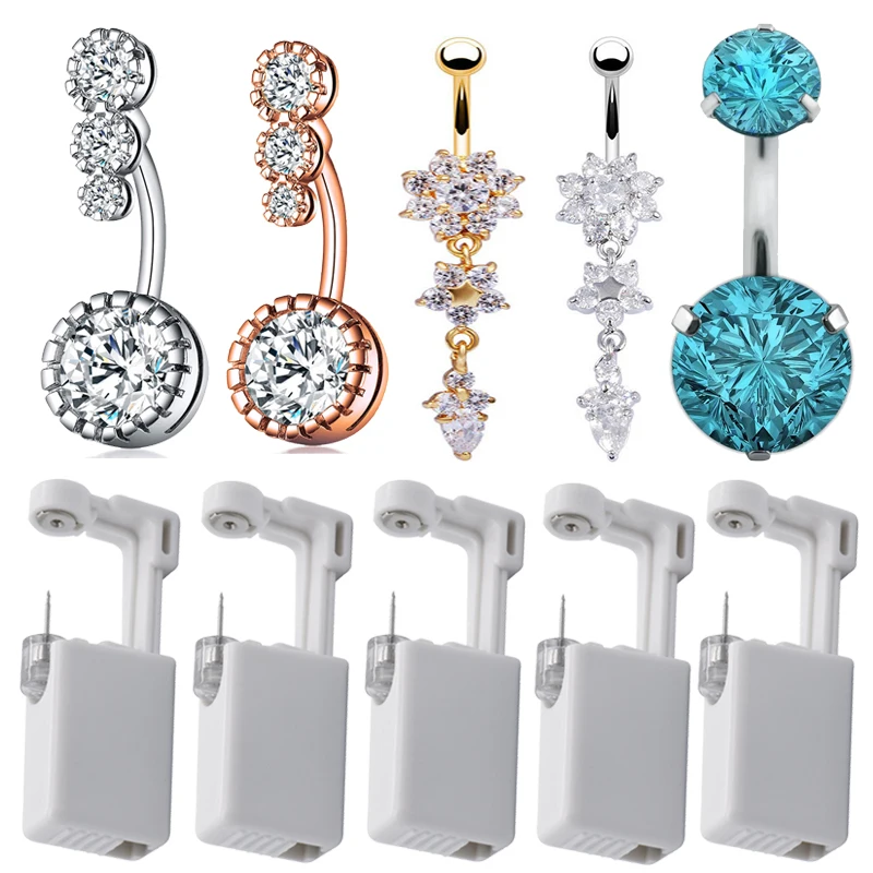 DisposableSterileEarNavelBellyPiercingUnitCartilageTragusHelix