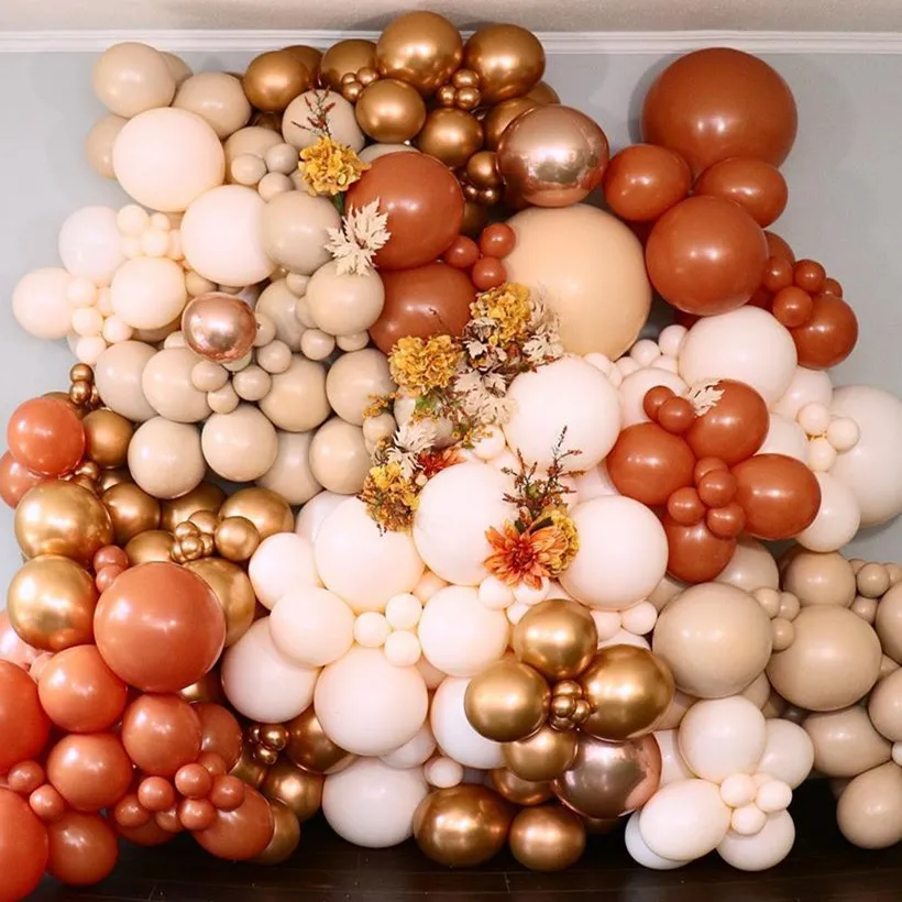 

100p 50p 10p 18 дюймов 10 дюймов 5 дюймов кофейно-коричневые воздушные шары, Свадебные Воздушные шары, украшения для дня рождения, воздушные шары с а...