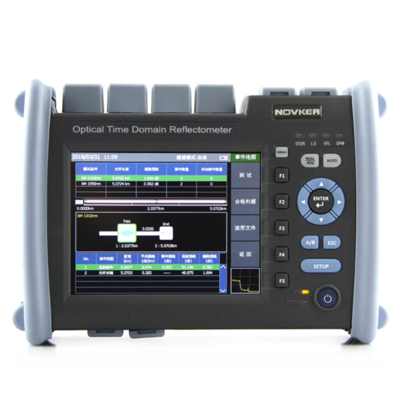 NK6000 OTDR 1310/1550nm 35/33dB с КПМ/школ/VFL/карта событий
