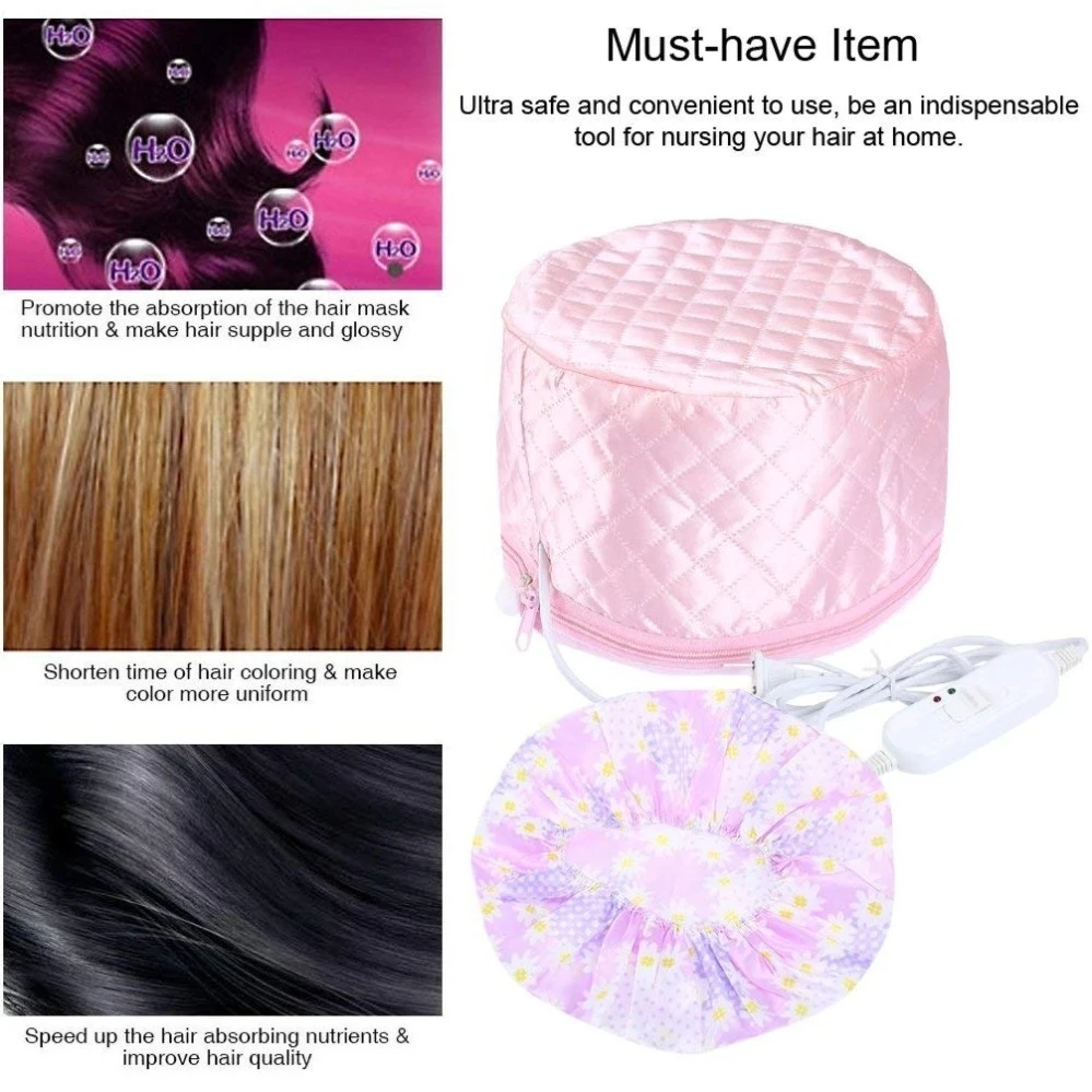 Hair Steamer Cap US/EU Plug Dryers Electric Hair Heating Cap Thermal Treatment Hat Beauty SPA Nourishing Styling Care