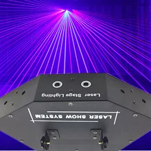 Mostrar tiempo RGB laser latineas de imagen haz escanear DMX DJ Barra de baile Caffee Navidad Fiesta en casa Disco efecto iluminacio