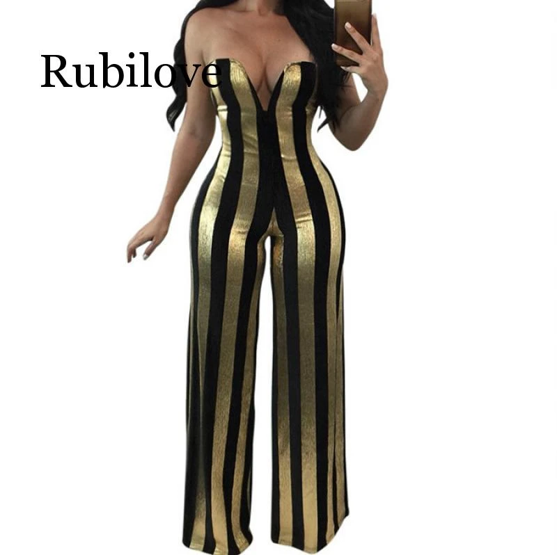 black and gold striped overalls