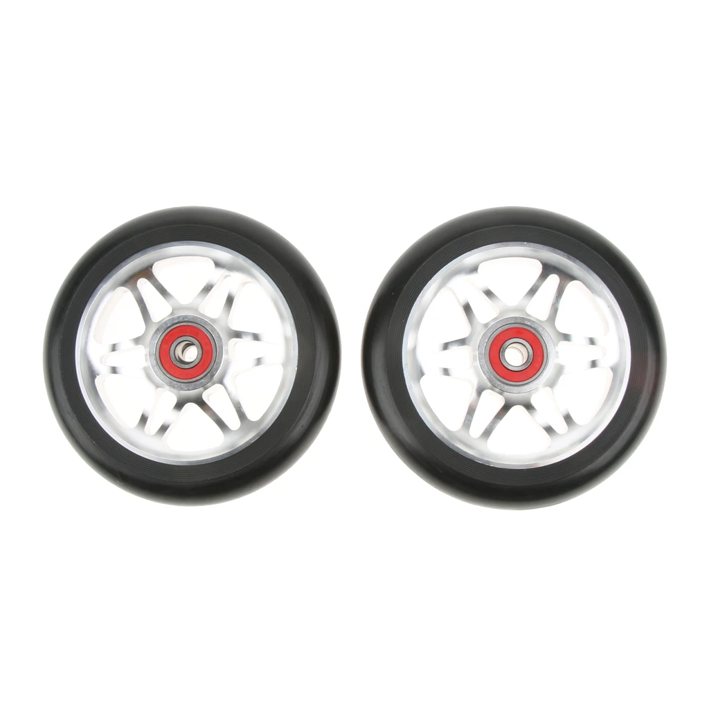 2pcs 110mm Pro Stunt Scooter Replacement Wheels with ABEC-9 Bearings