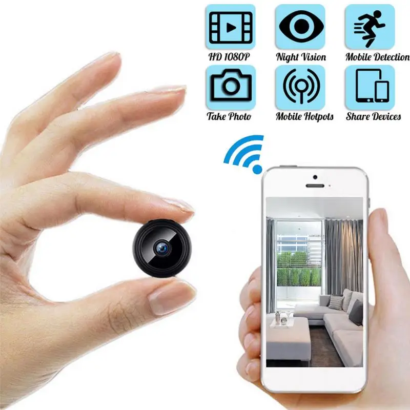 

Wireless Super Mini Camera Wifi IP Security Camcorder Night Vision HD 1080P Portable Wide Angle IR Camera Smart Home Supplies