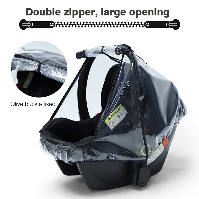 Baby safety seat rain cover transparent EVA for stroller baby carriage