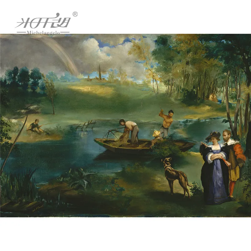 Michelangelo деревянные пазлы, 500, 1000, 1500, 2000 штук, старый мастер, Edouard Manet, живопись для рыбалки, детские развивающие игрушки