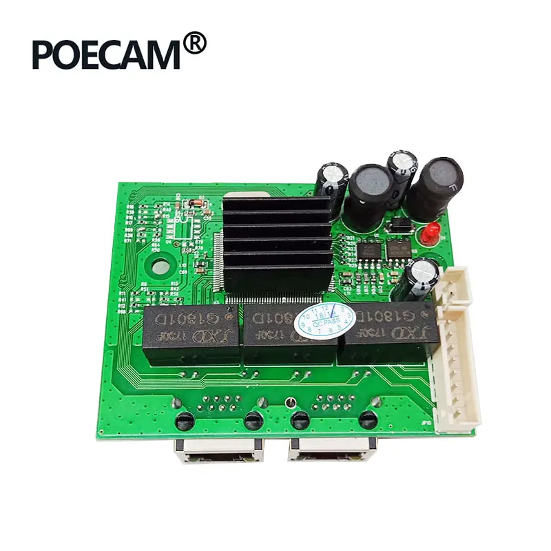 3Port gigabit network switches New Promotion Ethernet Switch 2 Port RJ45 with 8 pin way header 10/100/1000m Hub power PCBA board |