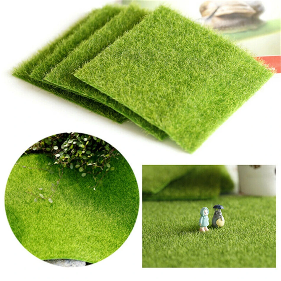 Details about   Square Artificial Grass Moss Mat Thick Fake Turf Lawn Greensward Decor NEW 